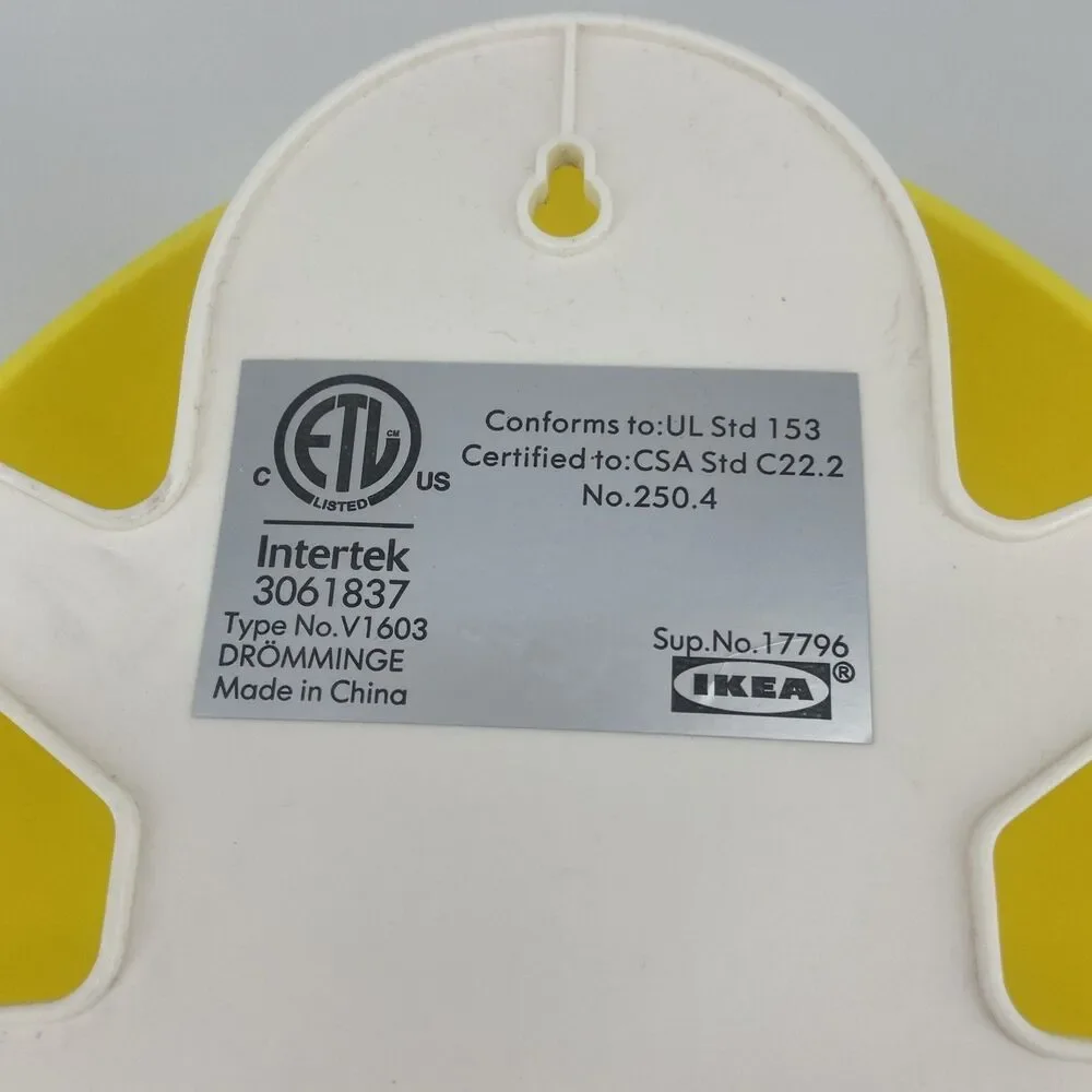 Ikea Dromminge Balloon Child Wall Lamp Light Yellow VTG Kid Room